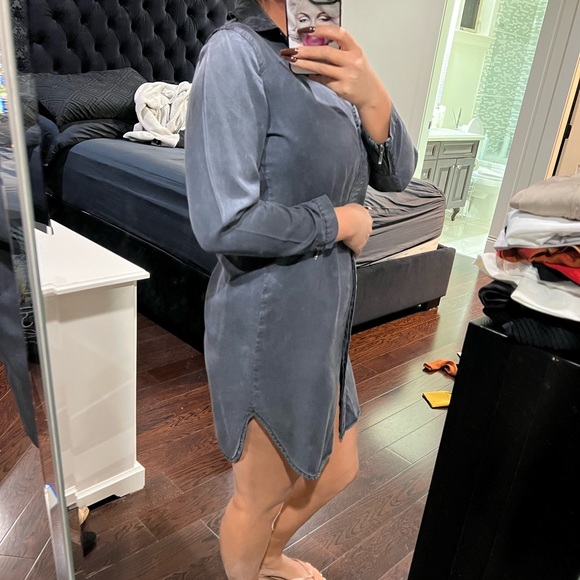 Navy Blue collared dress size XS - Picture 2 of 2